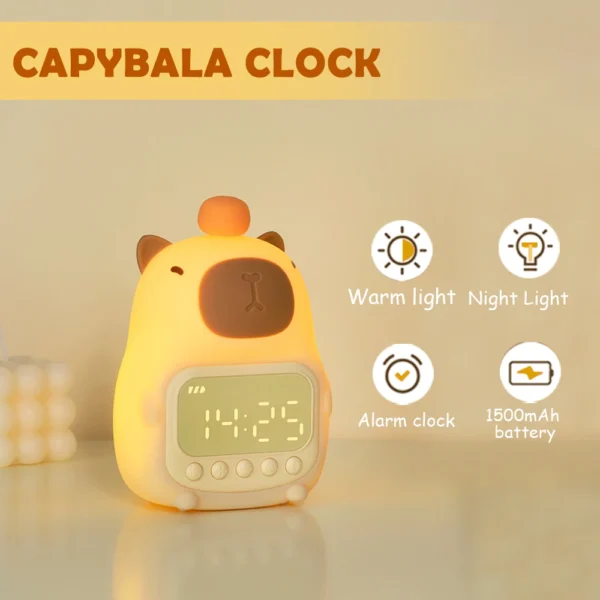 Cute Cartoon Capybara Silicone Night Light USB Rechargeable Timing Dimming Sleep Night Lamp for Children'S Room Decor - Image 9