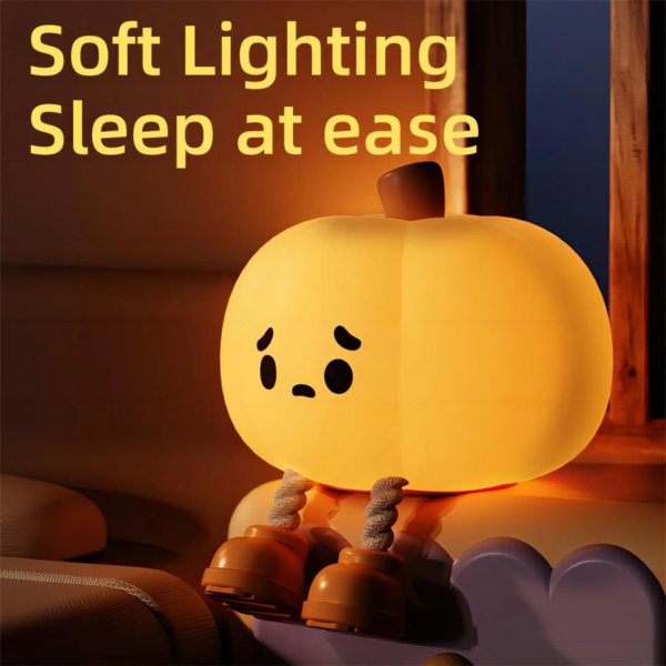 Halloween Pumpkin Night Lights Cute Soft Silicone Safe Lamp Decorations Timing Dimmable Bedside Decor Kids Baby Halloween Gifts - Image 4