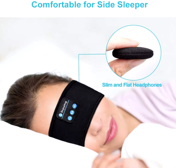 Bluetooth Sleeping Headphones Sports Headband Thin Soft Elastic Comfortable Wireless Music Earphones Eye Mask for Side Sleeper - Image 5