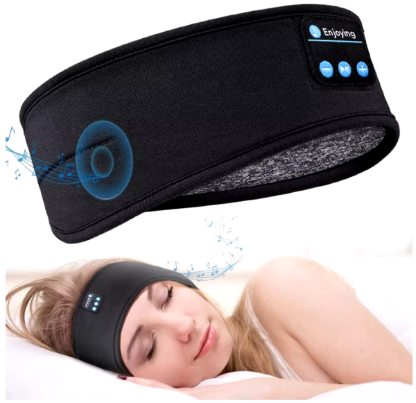 Bluetooth Sleeping Headphones Sports Headband Thin Soft Elastic Comfortable Wireless Music Earphones Eye Mask for Side Sleeper - Image 2