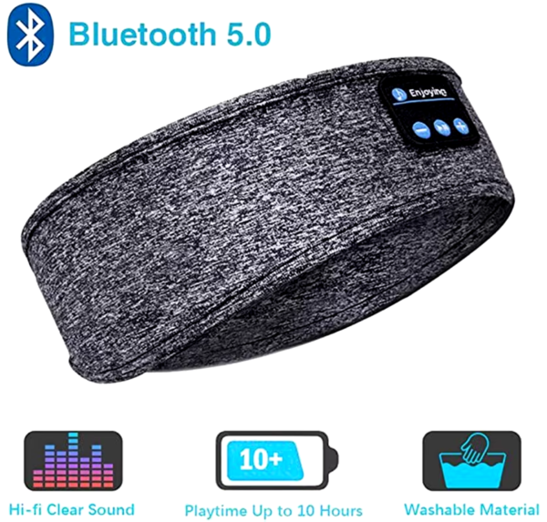 Bluetooth Sleeping Headphones Sports Headband Thin Soft Elastic Comfortable Wireless Music Earphones Eye Mask for Side Sleeper - Image 8