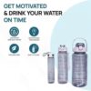 Set of 3 Motivational Transparent Water Bottle, capacity 2 litre, 700ml, 300ml - Image 3