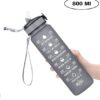 Set of 3 Motivational Transparent Water Bottle, capacity 2 litre, 700ml, 300ml - Image 5